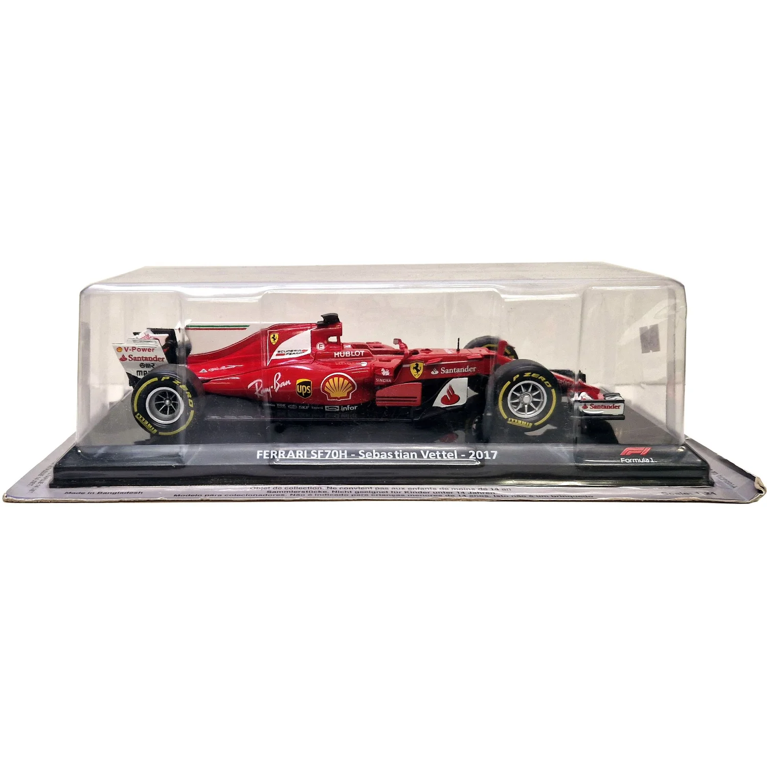 Ferrari SF70H, Sebastian Vettel, 2017, 1:24 Scale Diecast Model